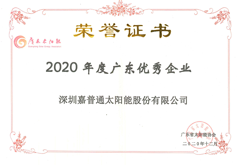 3.3 2020.12 2020年度广东优秀企业